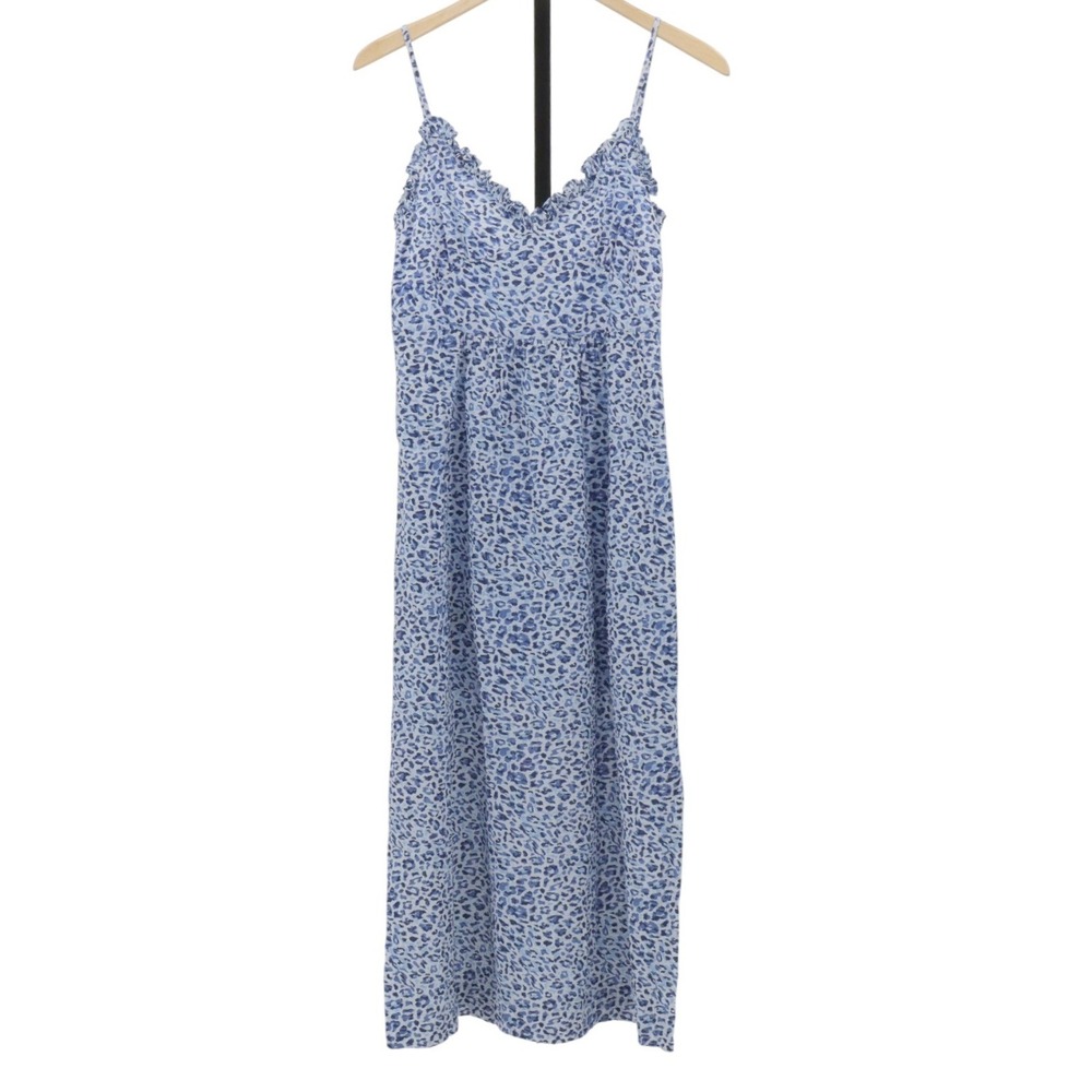 Baum und Pferdgarten Cotton Slip Midi Dress Blue Print Sleeveless Size 2 - Picture 2 of 10